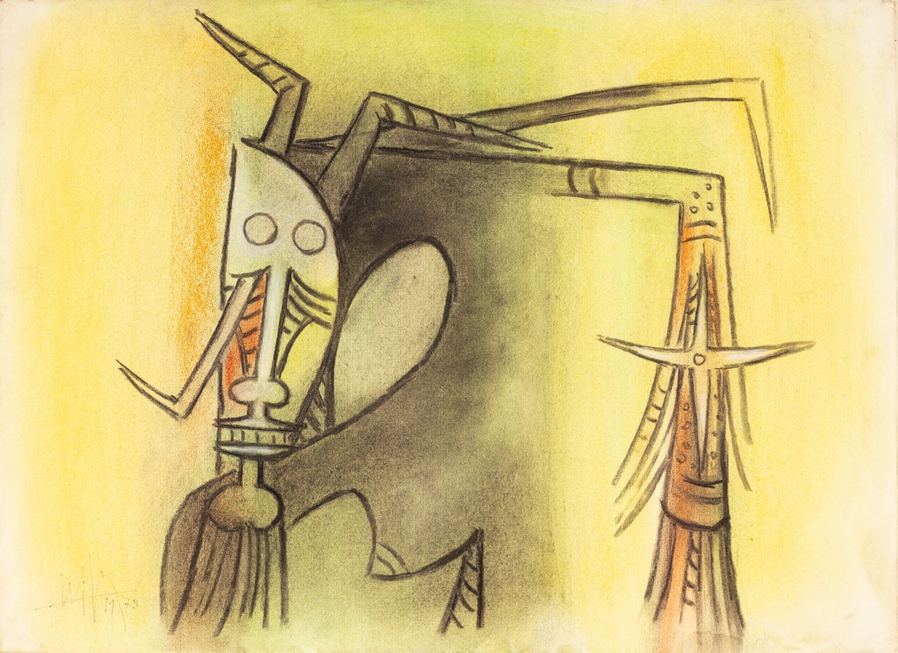 UNTITLED (OISEAUX) by Wifredo Lam