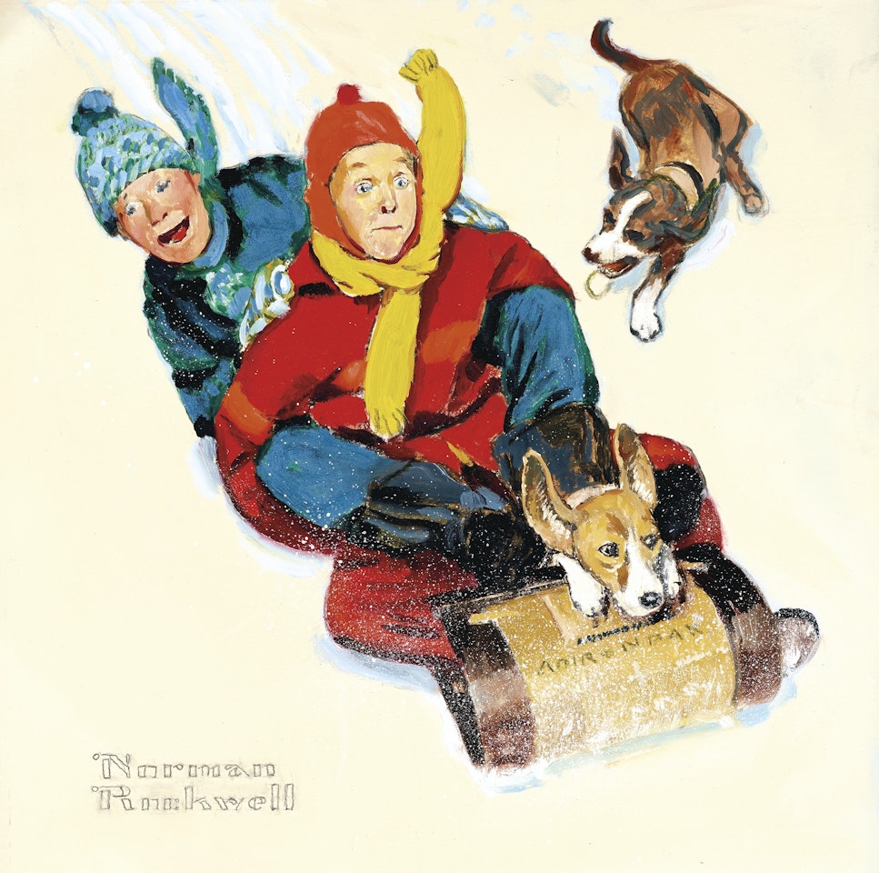 Study for 'Adirondack Winter' by Norman Rockwell