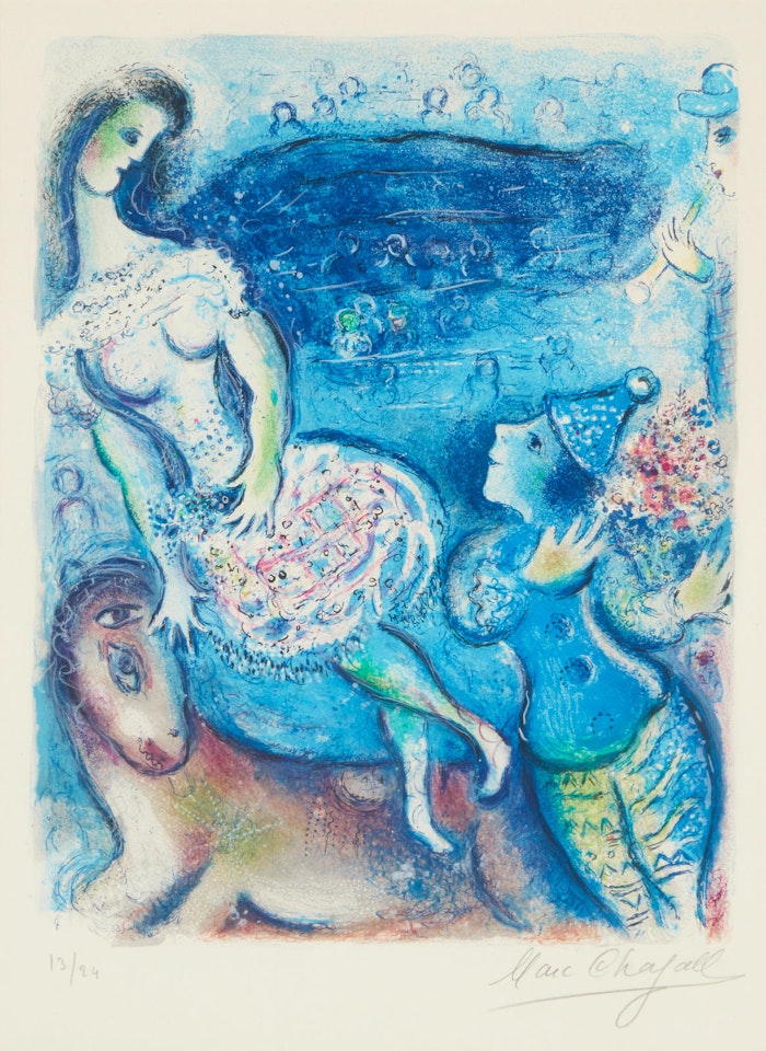 One plate,  from Le Cirque (M. 511,  C. 68) by Marc Chagall