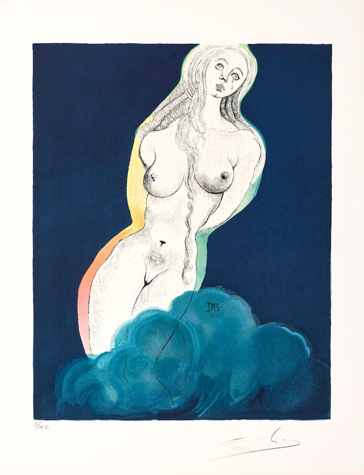 Allegory: "Brave Cecile",  from the Marquis de Sade Portfolio (F. 69-1-B) by Salvador Dali