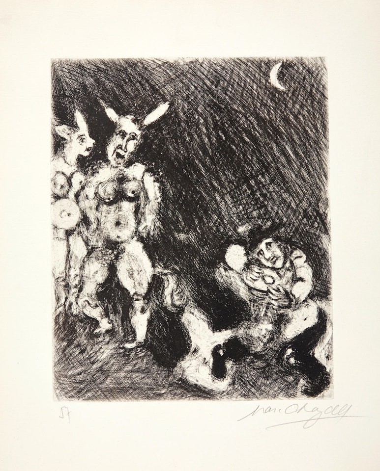 6 etchings,  from La Fables de la Fontaine (6 works) (V. 130,  140; C. bk. 22) by Marc Chagall