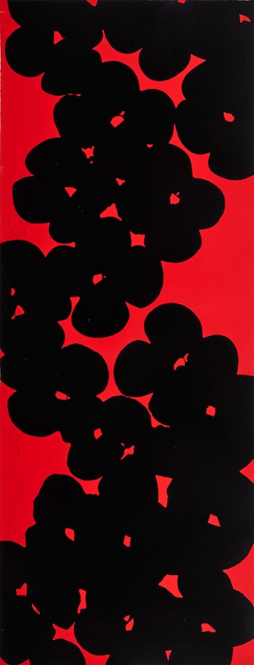Wallflowers (Black and Red) by Donald Sultan