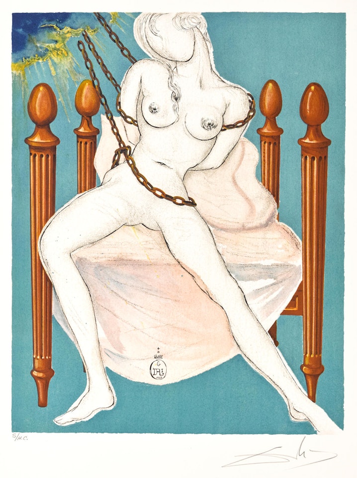 Dumont and Marton,  from the Marquis de Sade Portfolio (F. 69-1-N) by Salvador Dali