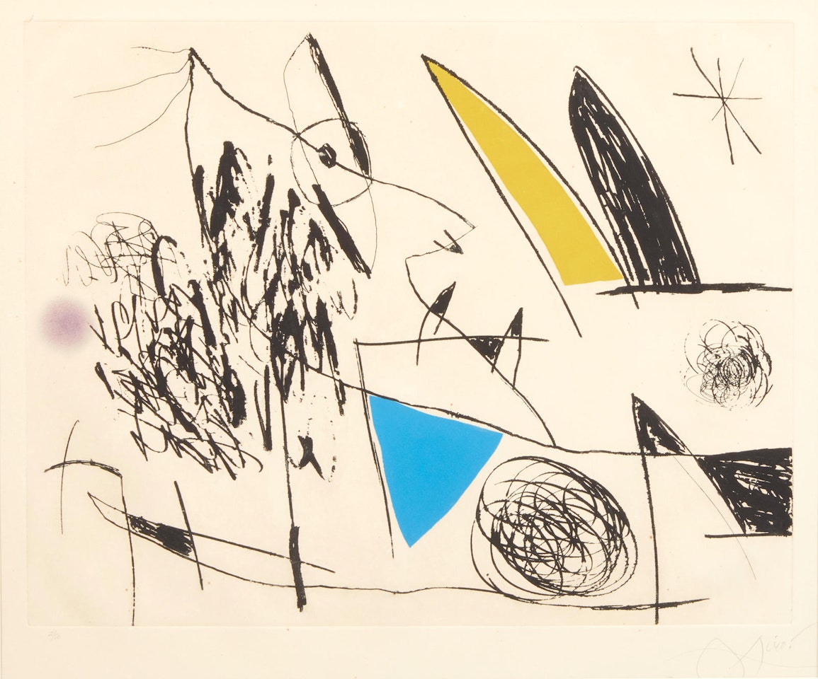 Plate VII from Série Mallorca (D.617) by Joan Miró