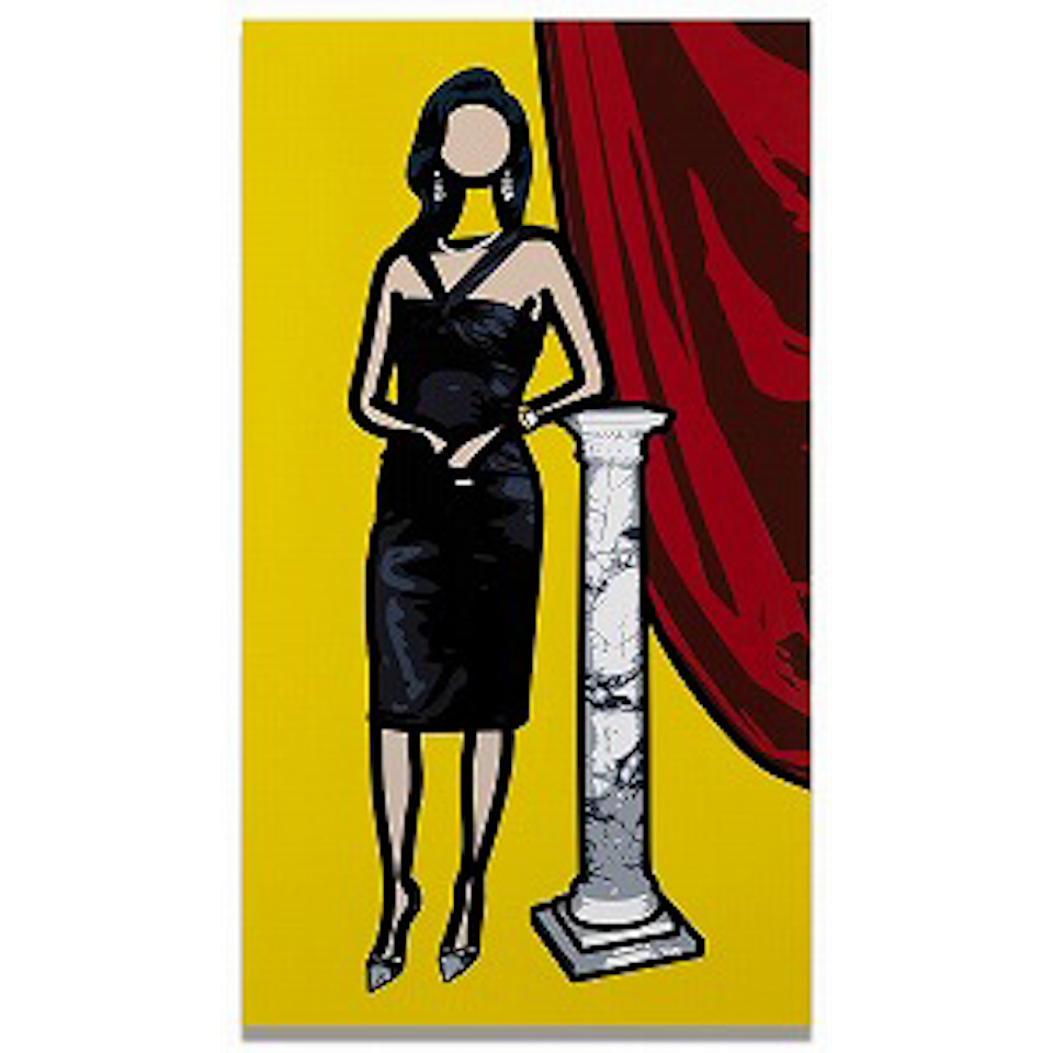 At the museum with Antonia 1 by Julian Opie