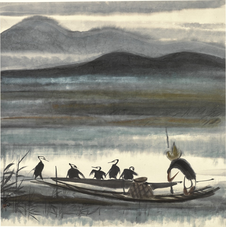 CORMORAN FISHER by Lin Fengmian