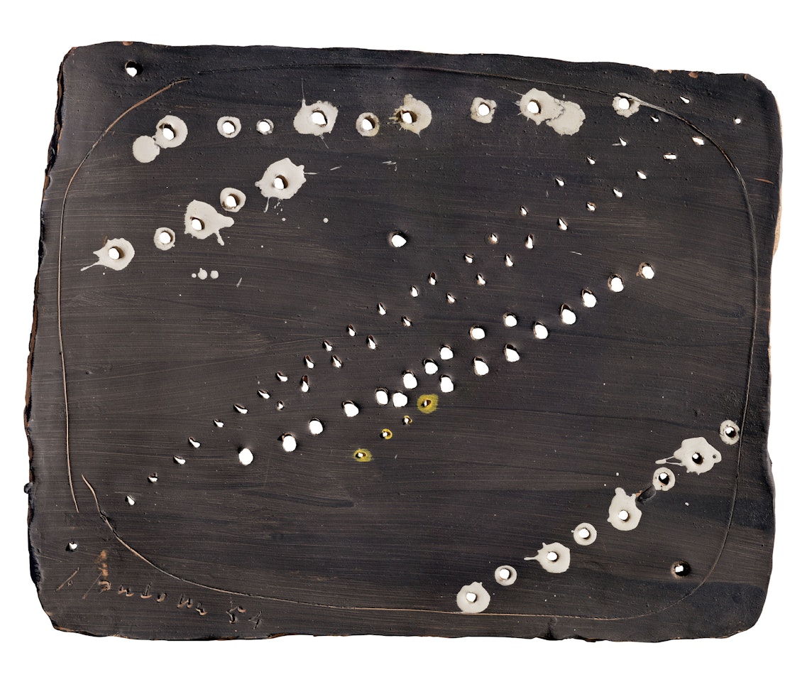 [Concetto spaziale] by Lucio Fontana