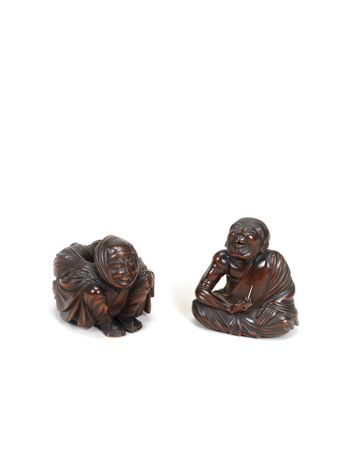 Six various netsuke and okimono by Anonymous