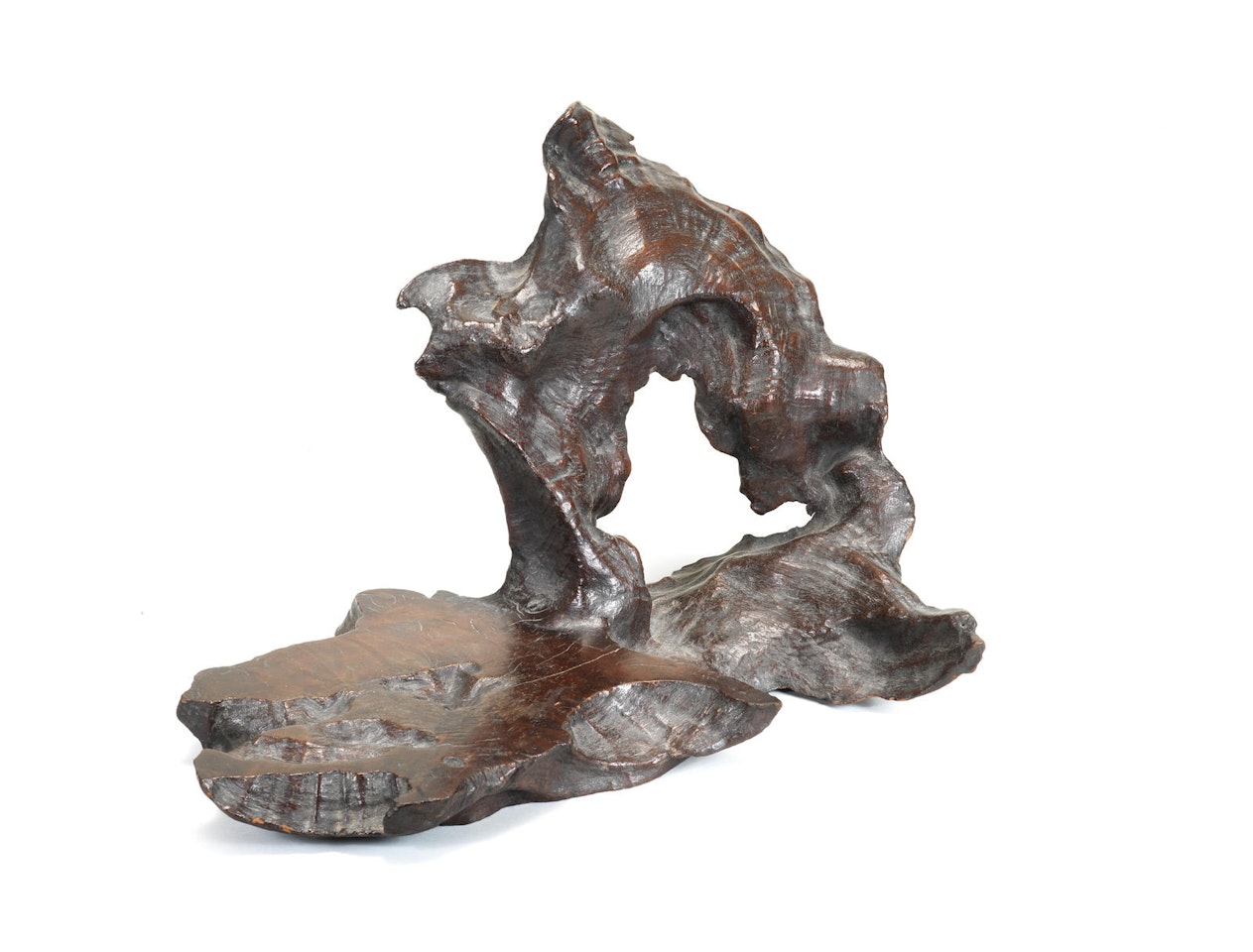 A large fruitwood sculpture by Anonymous