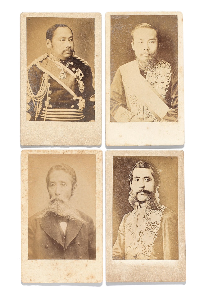 20 photographs of famous personnages from the Meiji era by Anonymous