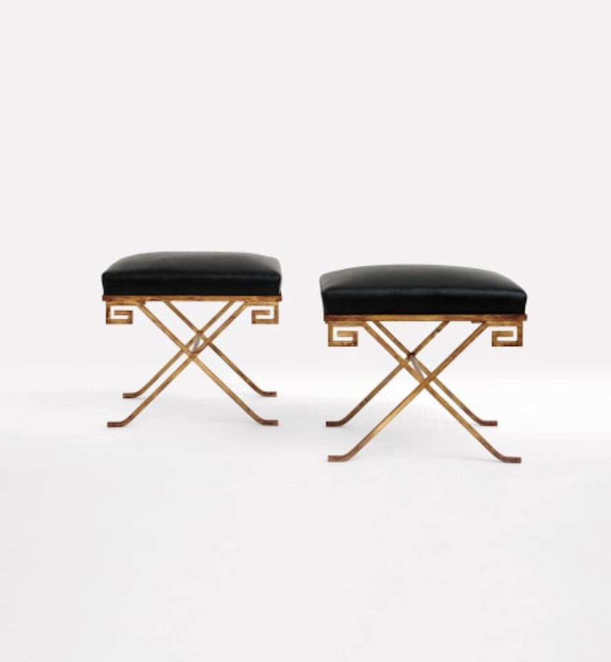Pair of stools by Jean-Michel Frank