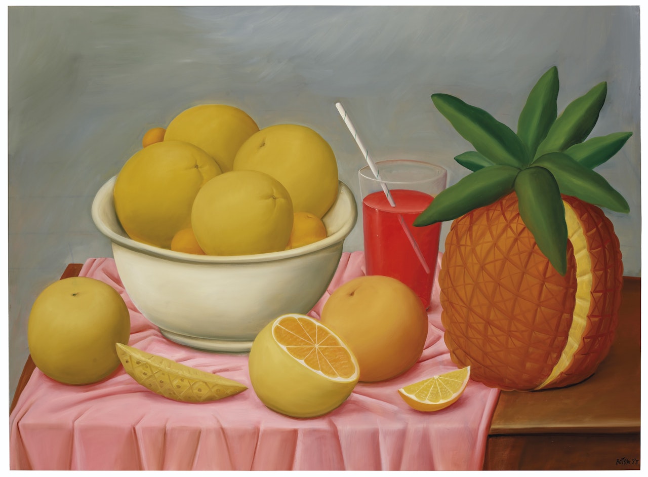 Still Life with Pineapple by Fernando Botero