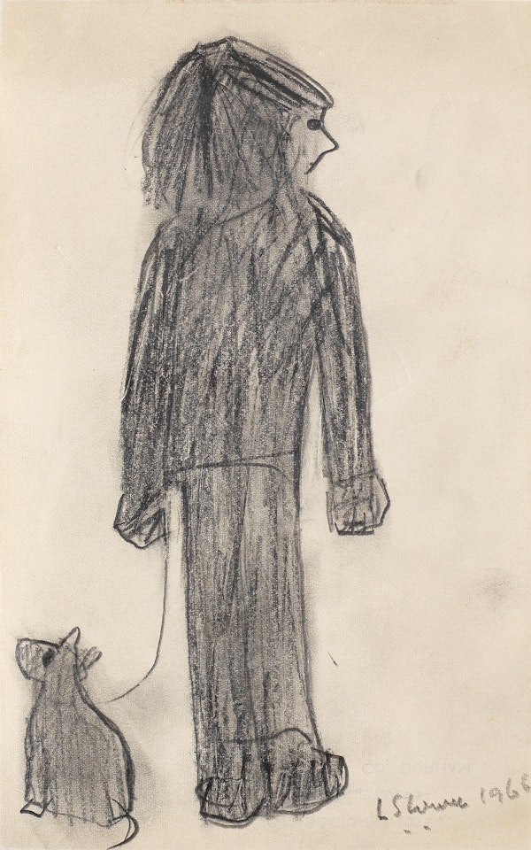 Man with a dog by Laurence Stephen Lowry