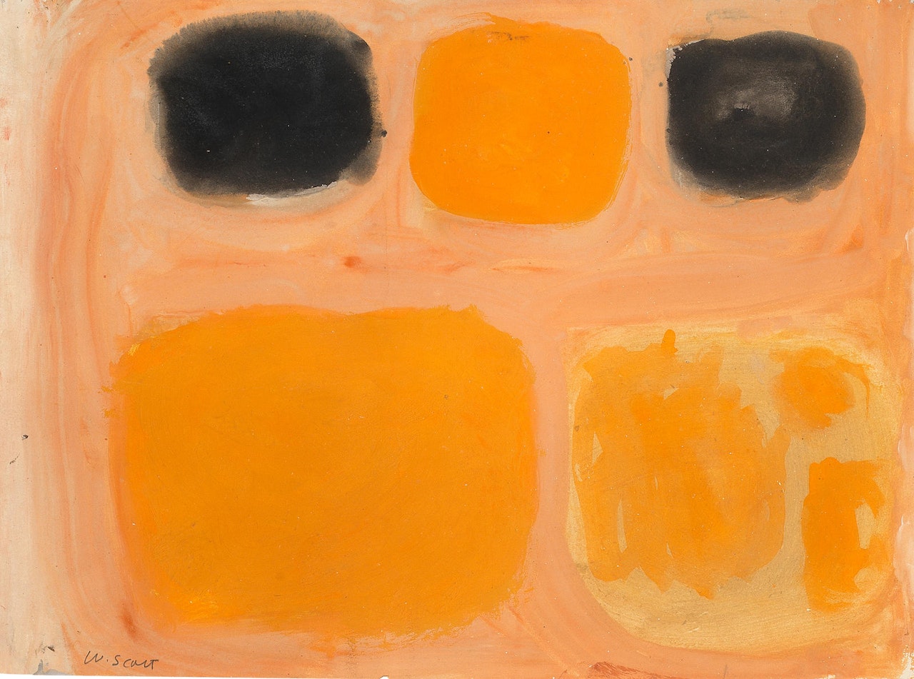 No.1 - Apricot, Orange and Black by William Scott