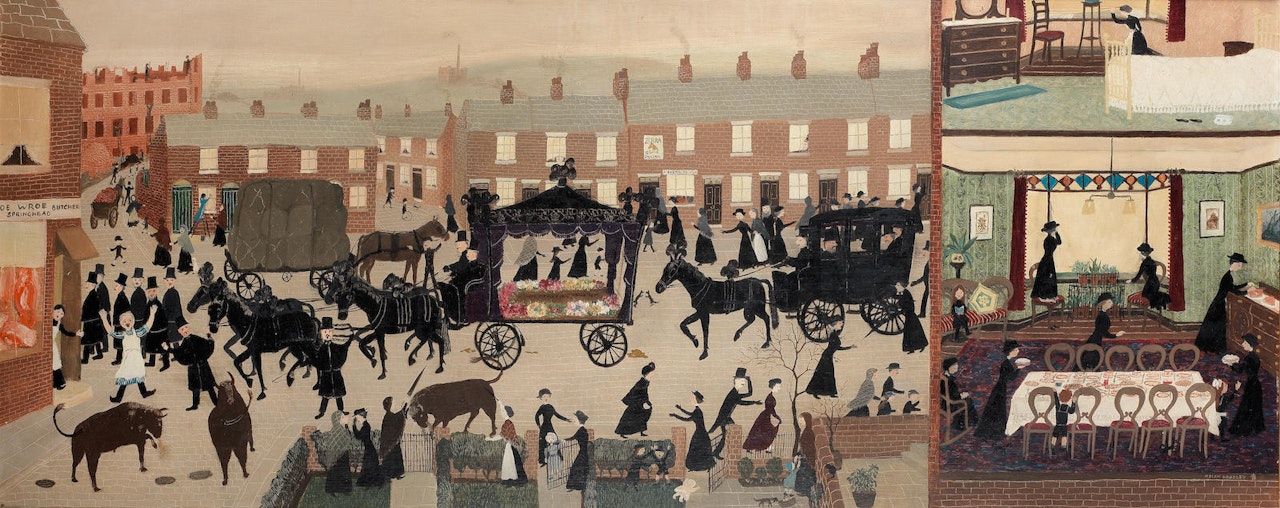 Uncle Tom's Funeral Procession by Helen Bradley
