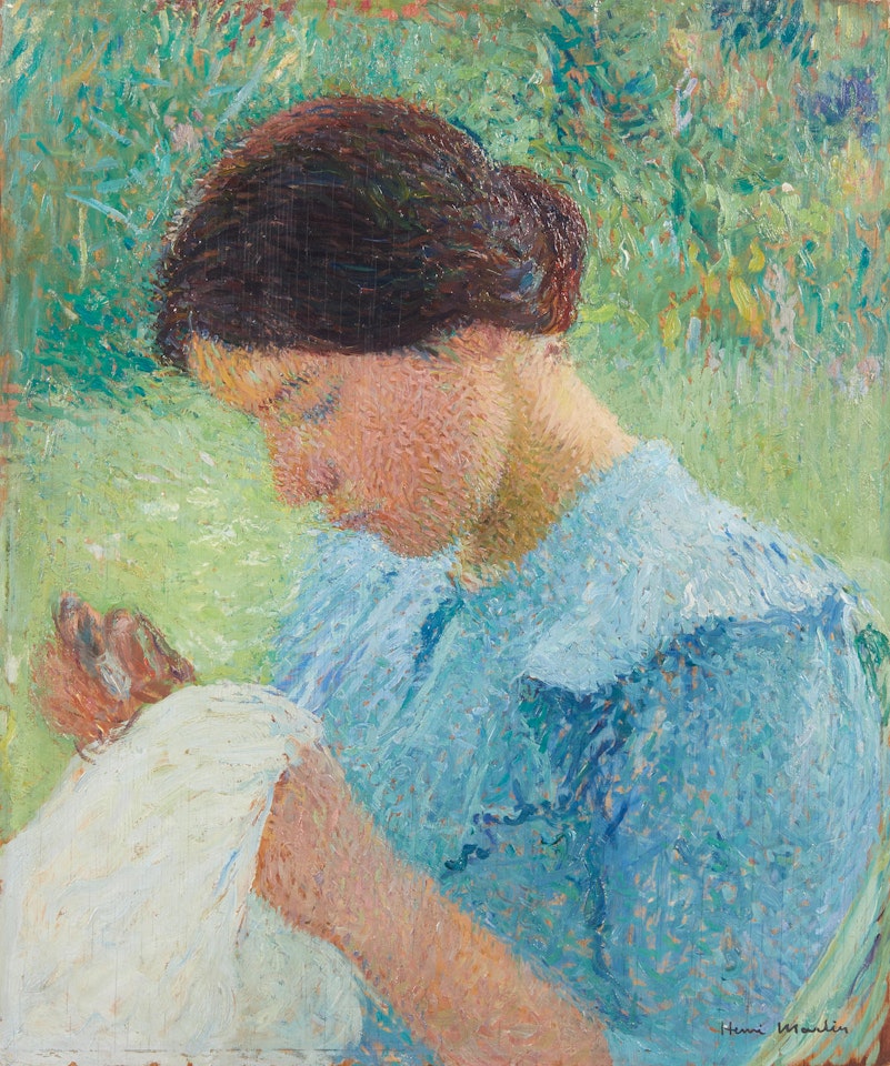 Georgette, cousant by Henri Jean Guillaume Martin