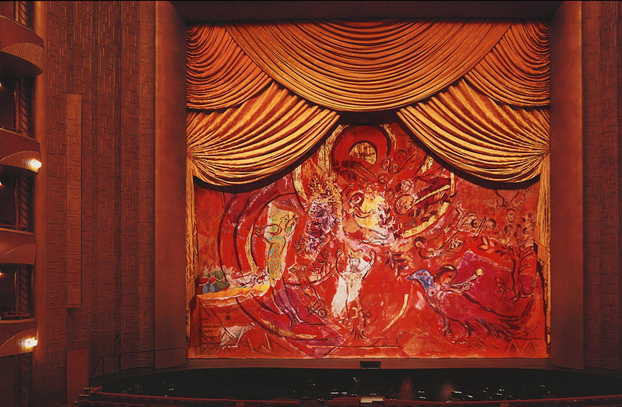 Stage curtain for Mozart's 'The Magic Flute' (Finale) by Marc Chagall