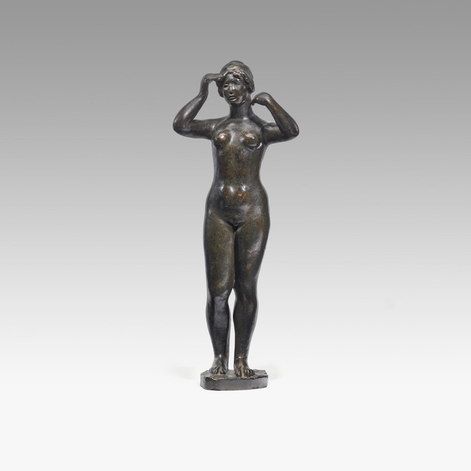 Baigneuse debout se coiffant by Aristide Maillol