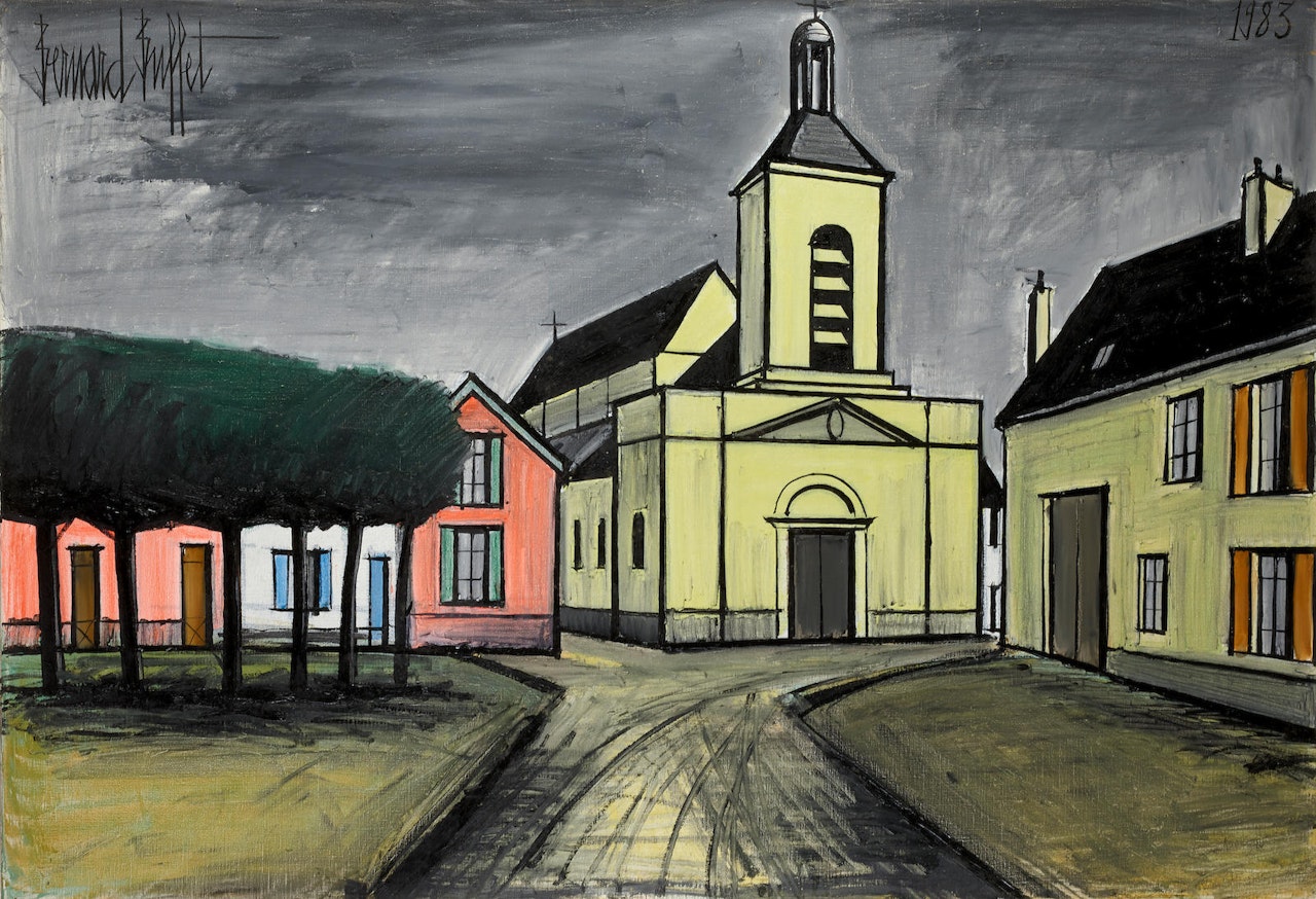 Place de l'Eglise by Bernard Buffet