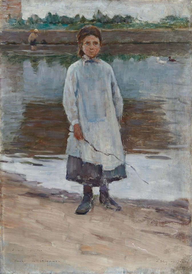 Fillette à l'abreuvoir by Henri Le Sidaner