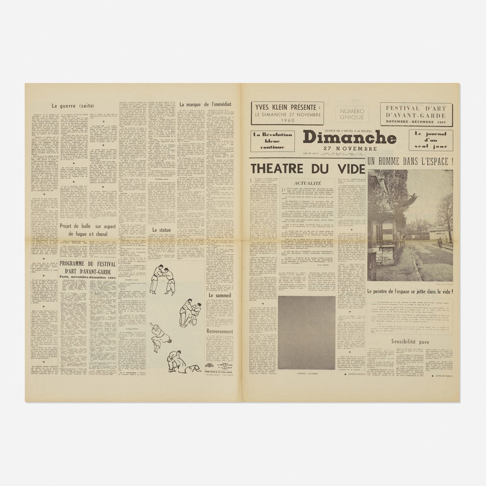 Yves Klein Présente: Le Dimanche 27 Novembre 1960 by Yves Klein