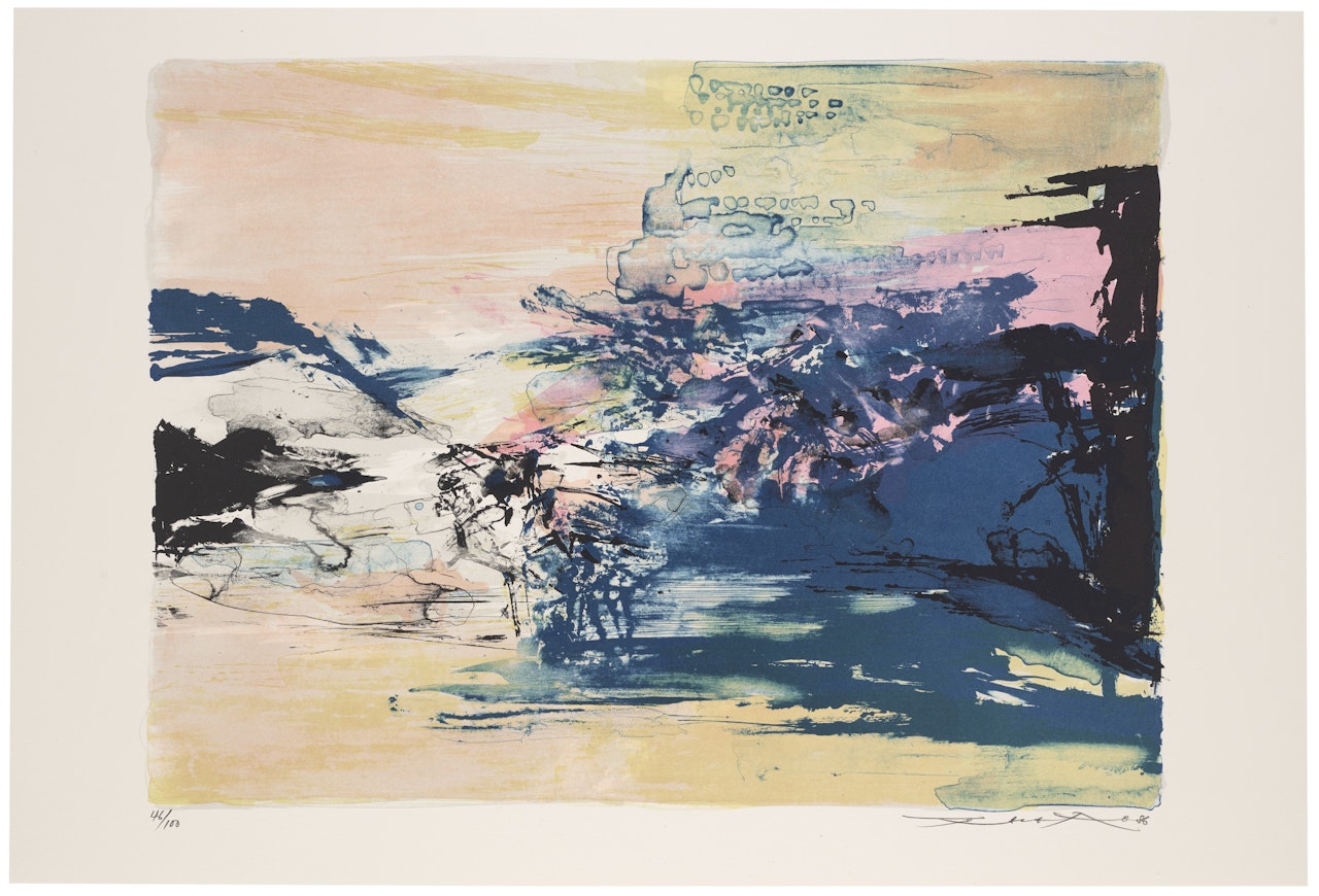 Untitled, from 12th Anniversary Galeria Joan Prats Portfolio by Zao Wou-Ki
