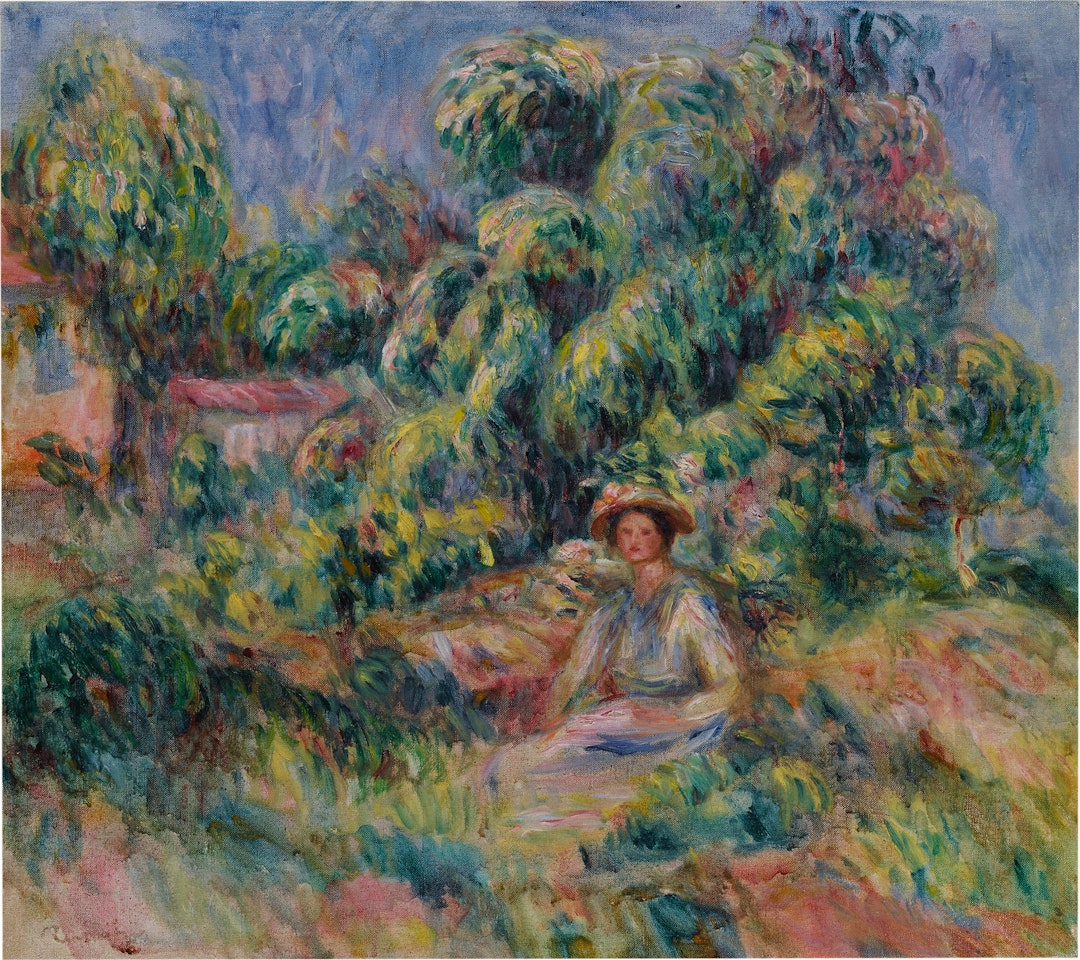 Femme de le jardin de Cagnes (Femme assise dans l'herbe) by Pierre-Auguste Renoir