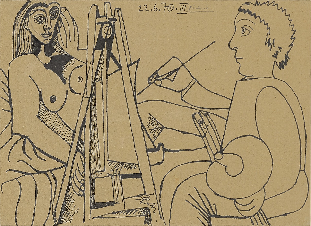 Le Peintre et son modèle by Pablo Picasso