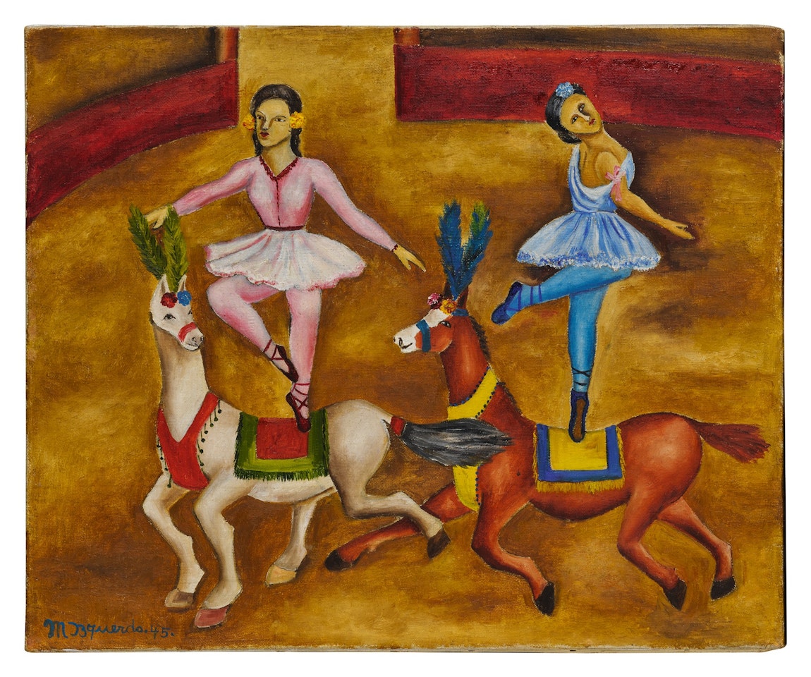 Las caballistas Lolita y Juanita  by María Izquierdo