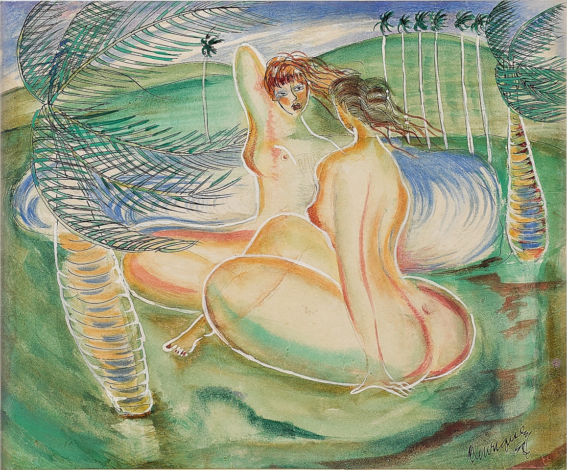 Dos bañistas by Carlos Enriquez