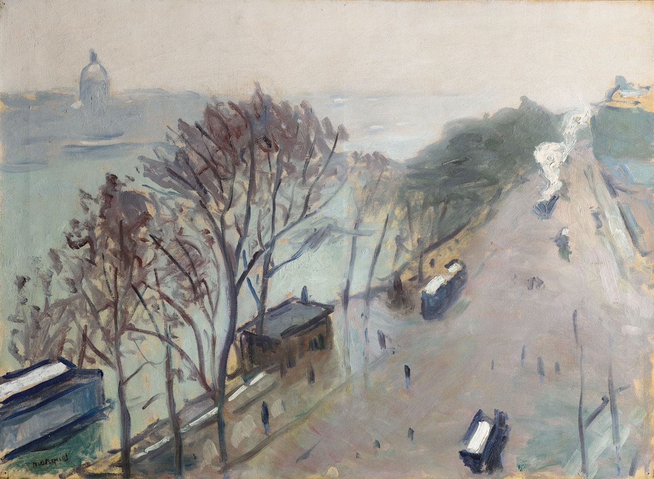 L'Hiver, quai du Louvre, temps de neige by Albert Marquet