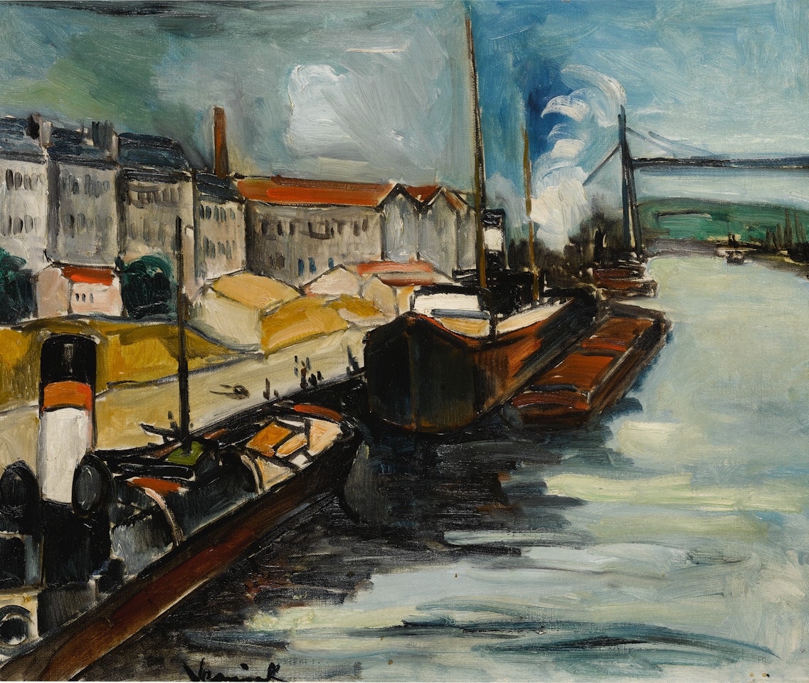 Le Port (Bateaux à quai) by Maurice de Vlaminck