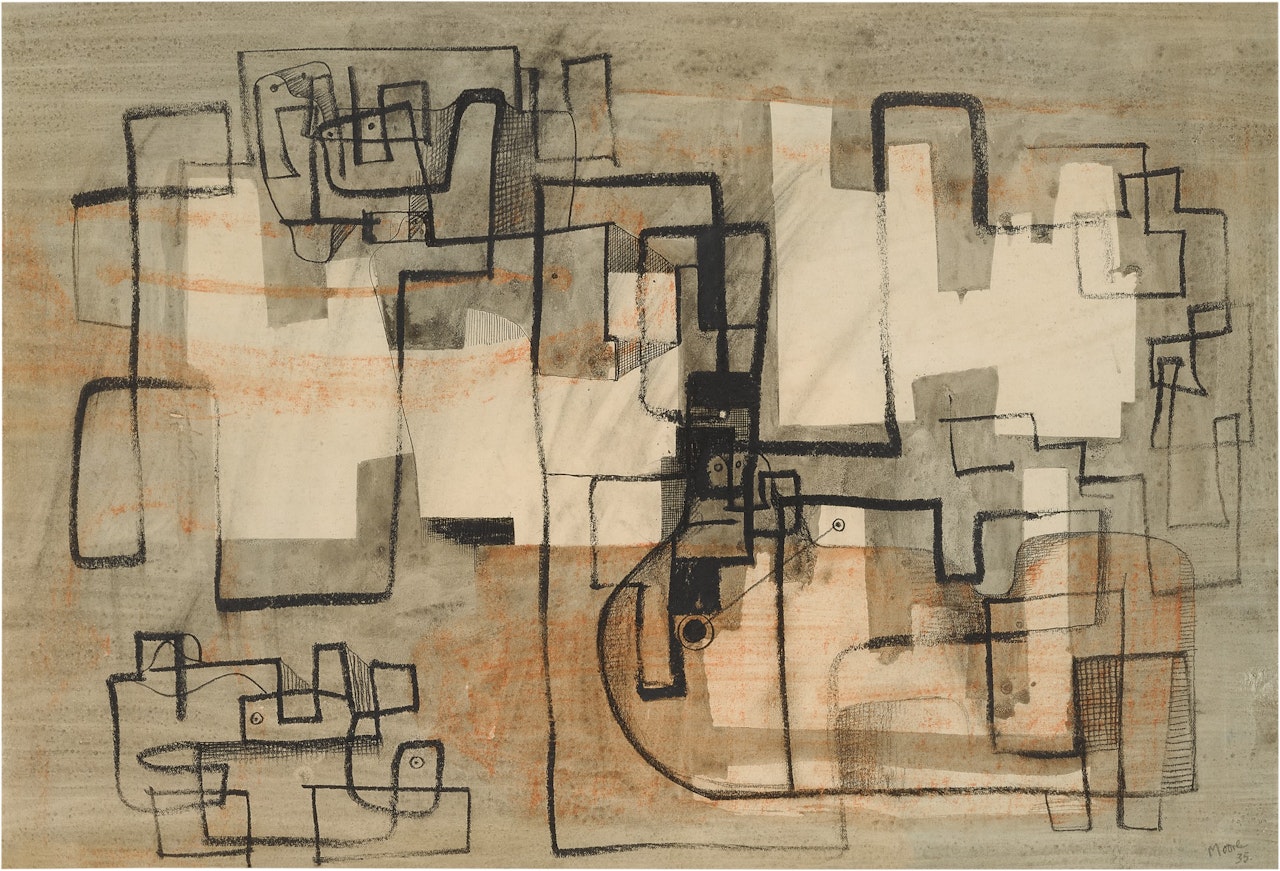 Abstract Drawing by Henry Moore