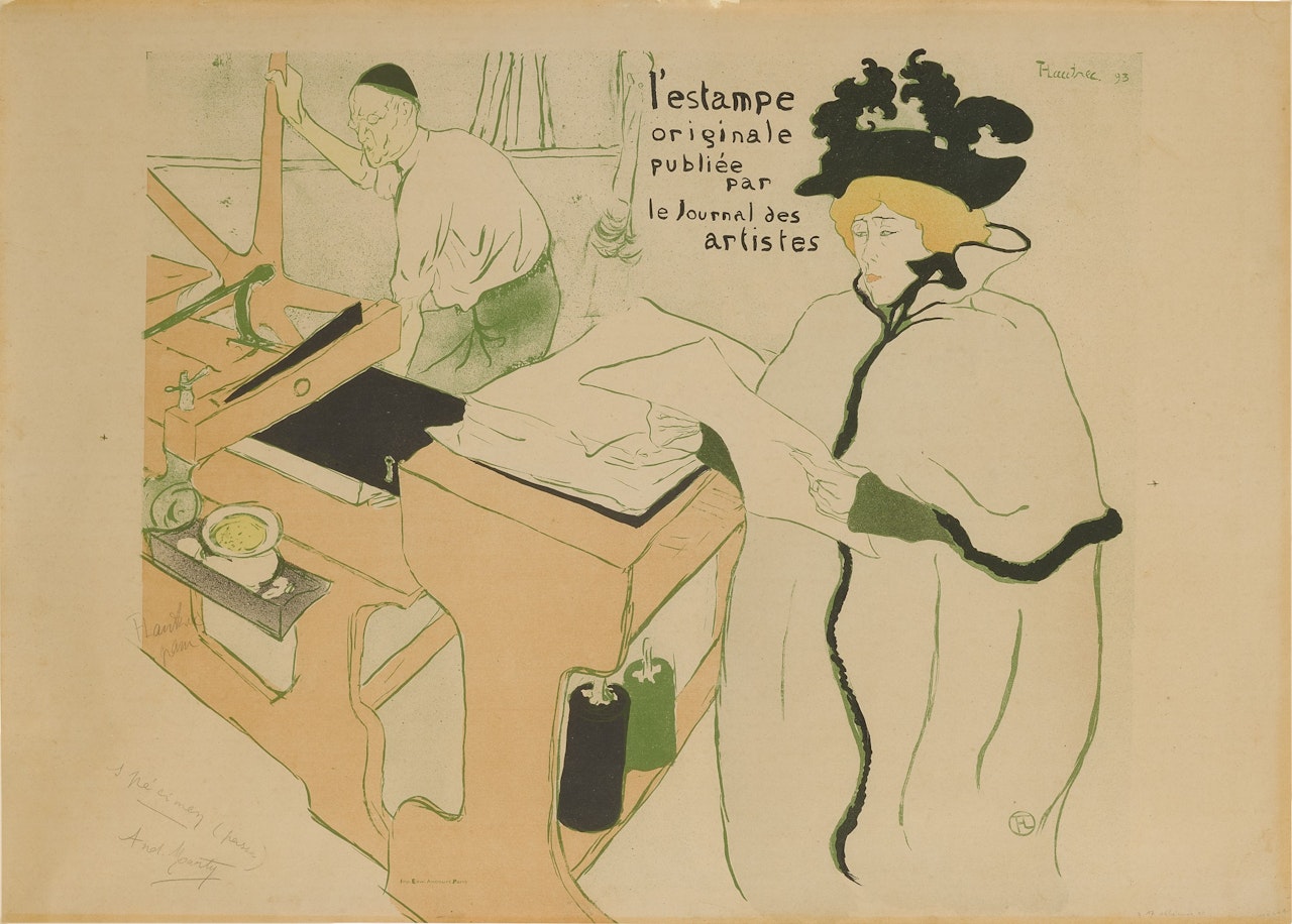 COUVERTURE DE L'ESTAMPE ORIGINALE (D. 17; ADR. 10; W. 3) by Henri de Toulouse-Lautrec