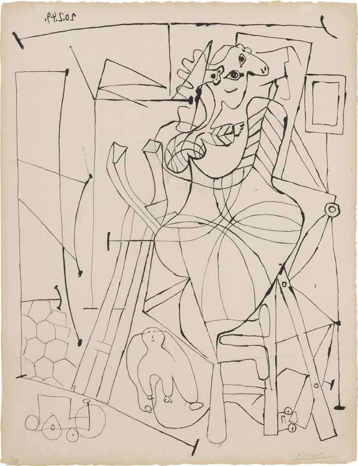 L'Artiste et l'enfant (B. 590; M. 156) by Pablo Picasso