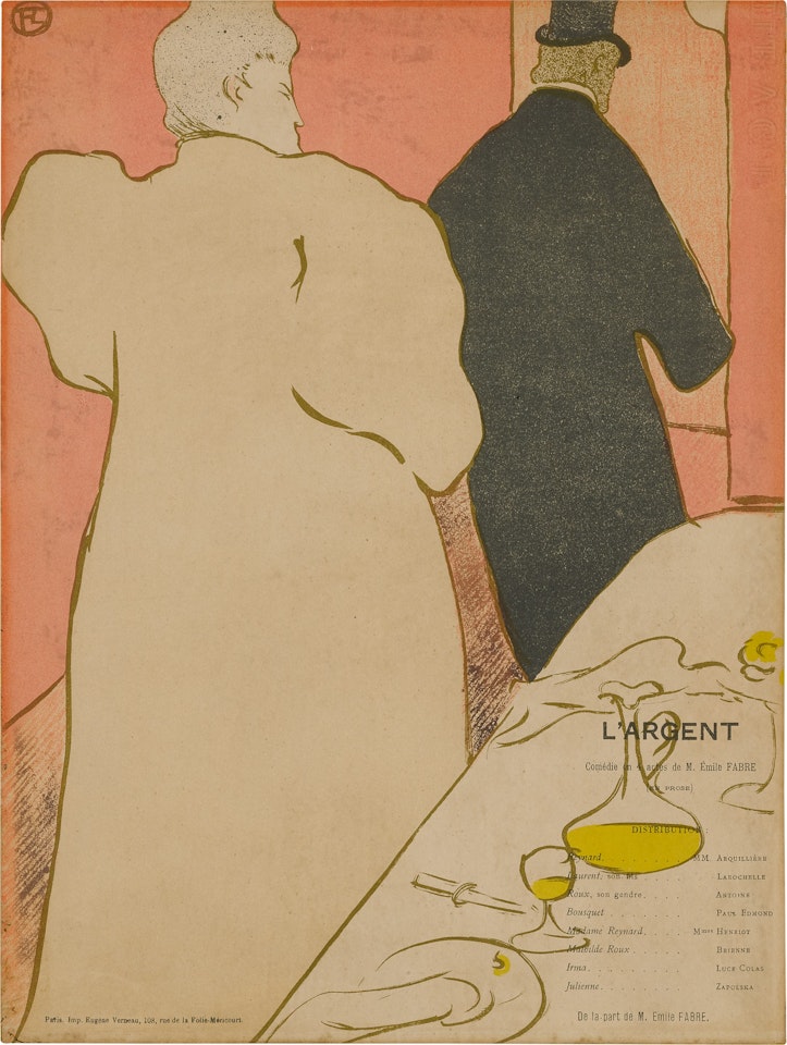 PROGRAMME POUR L'ARGENT (D. 15; ADR. 133; W. 97) by Henri de Toulouse-Lautrec