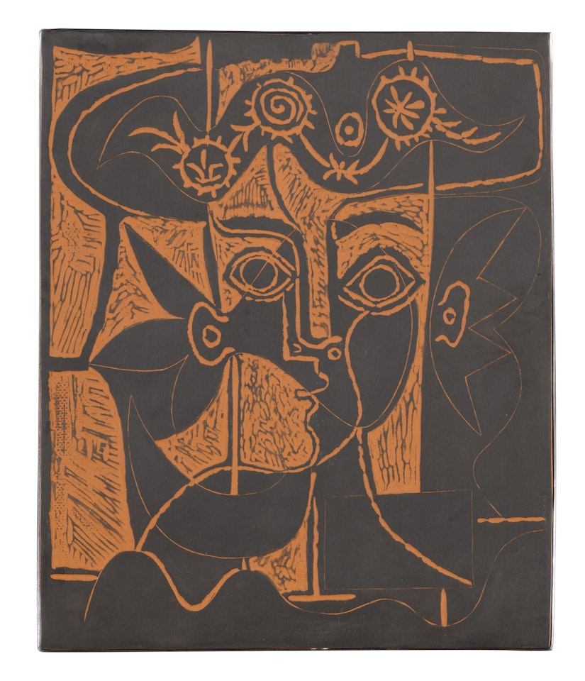 Grand tête de femme au chapeau orné (A. R. 518) by Pablo Picasso