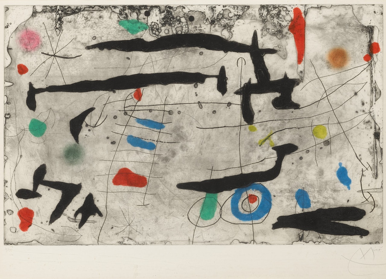 TRACÉ SUR LA PAROI II (D. 441) by Joan Miró