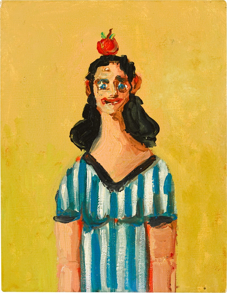 Girl in Striped Dress by George Condo