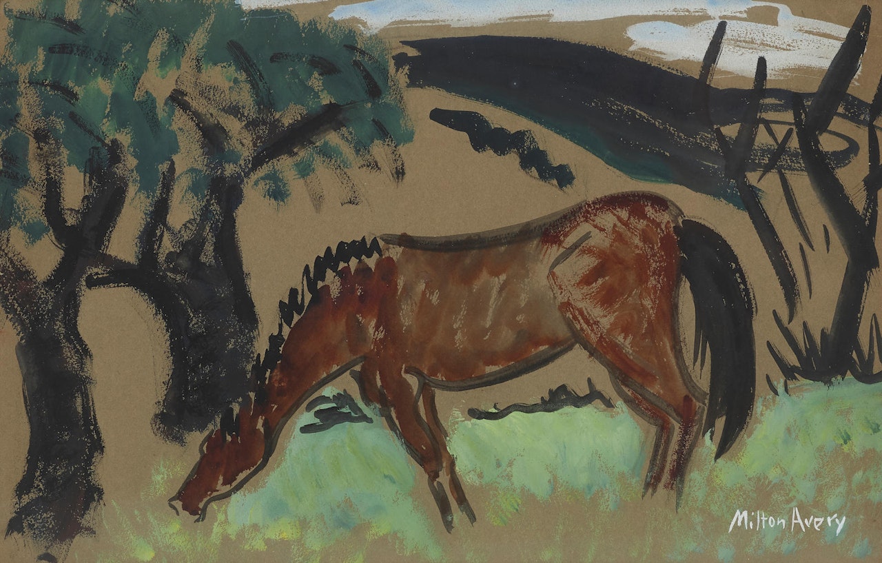 Horse Grazing by Milton Avery