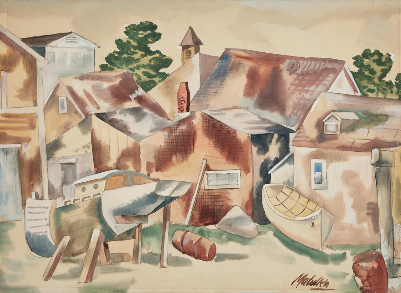 Boats and Houses by Jan Matulka