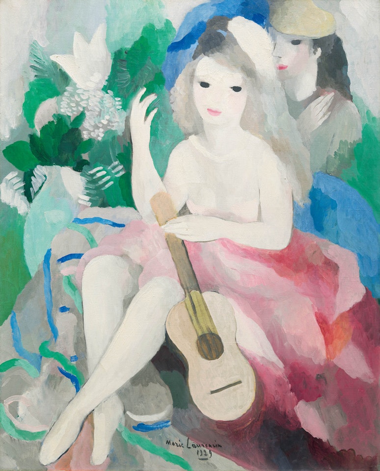 Two Women with a Guitar by Marie Laurencin