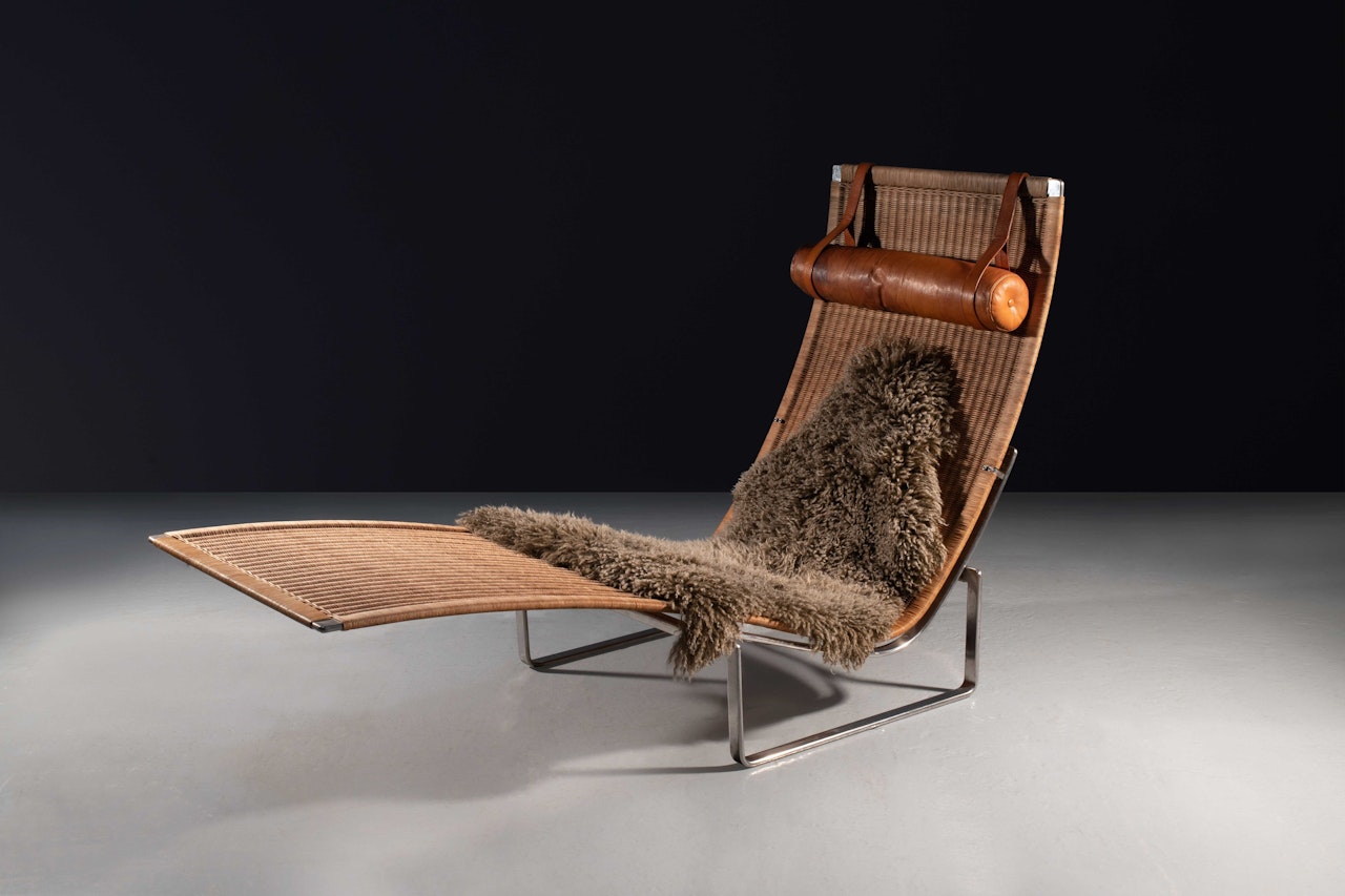 Chaise longue mod. PK24 by Poul Kjaerholm