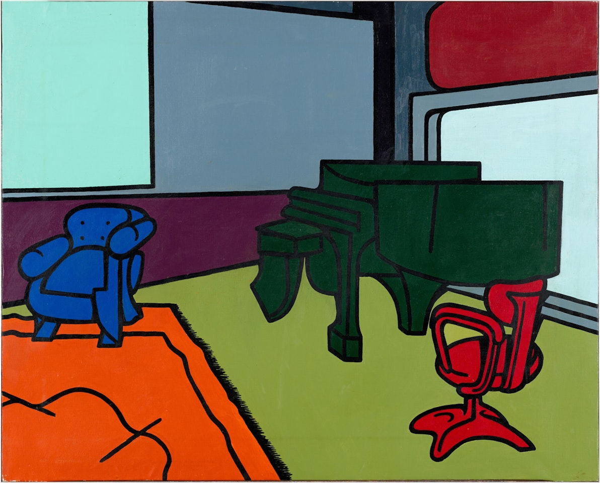 INTERNO CON PIANOFORTE by Valerio Adami