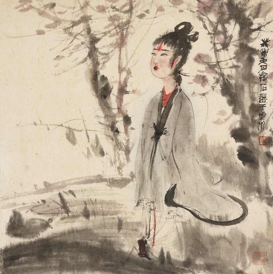 Goddess of the Xiang River by Fu Baoshi