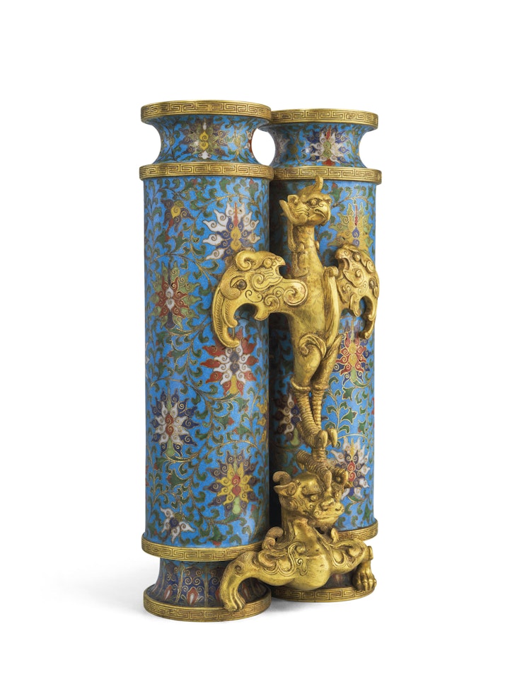 AN IMPERIAL CLOISONNE ENAMEL ‘CHAMPION VASE’ by Anonymous