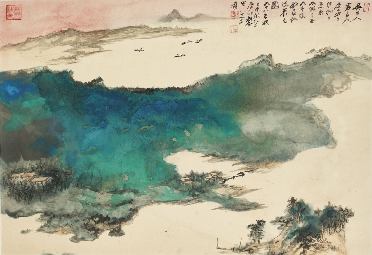 Lake Tai by Zhang Daqian
