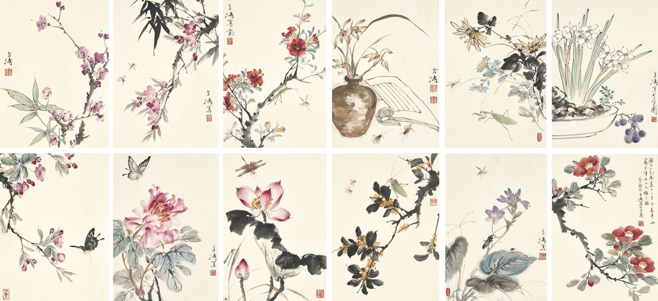 Album of Flowers and Insects by Wang Xuetao