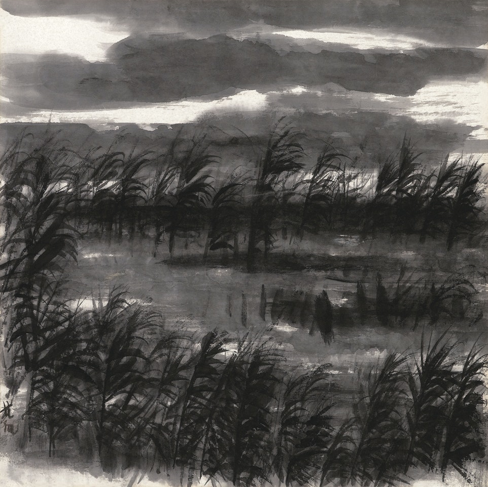 Nightfall at the Willow Pond by Lin Fengmian