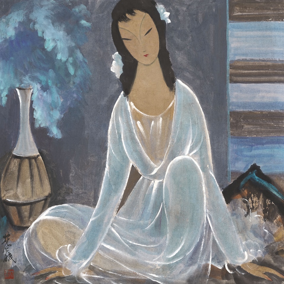Seated Lady by Lin Fengmian